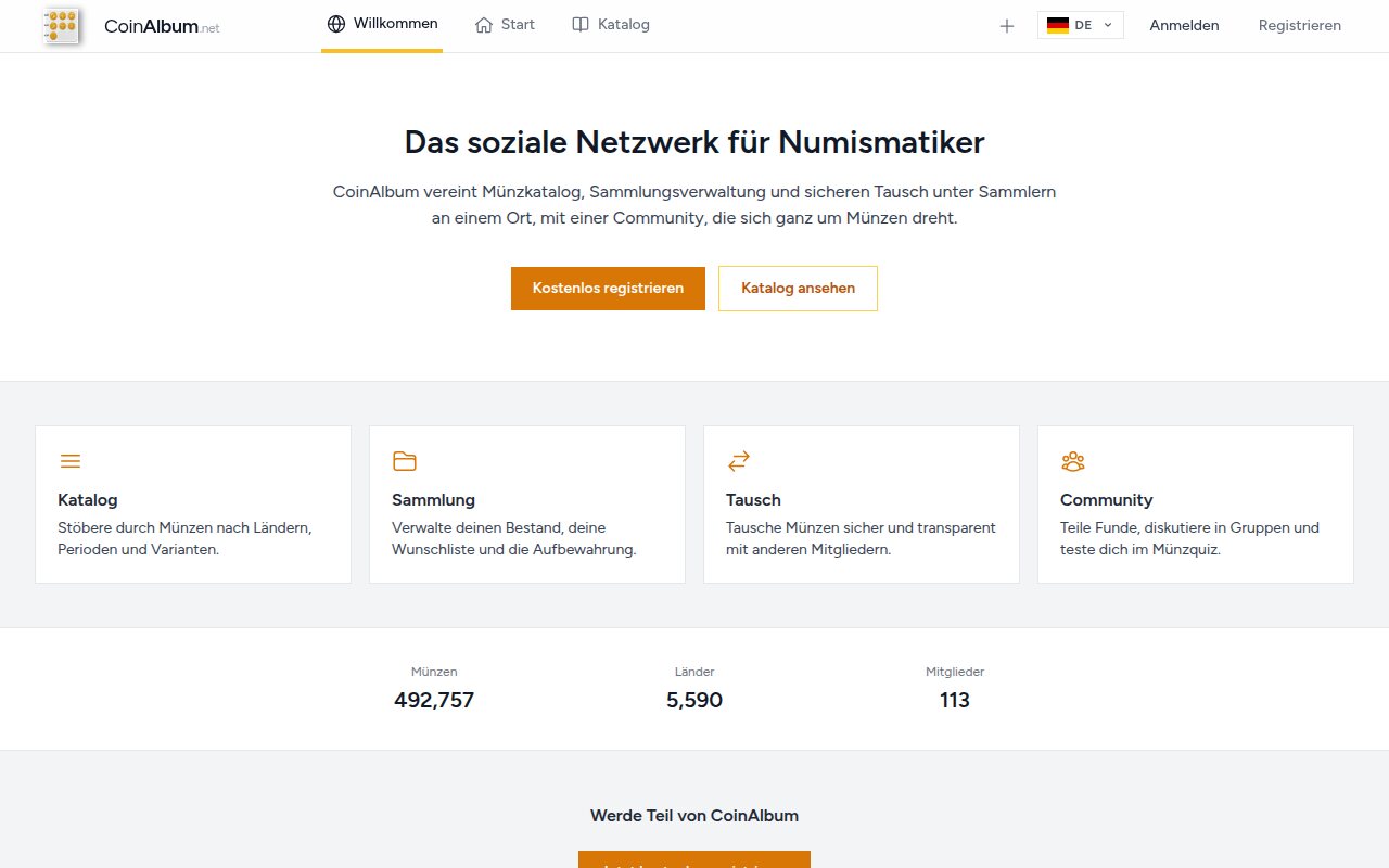CoinAlbum: das soziale Netzwerk für Numismatiker