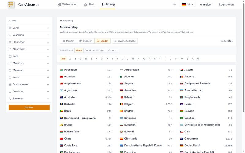 CoinAlbum, das soziale Netzwerk für Numismatiker: Screenshot 2